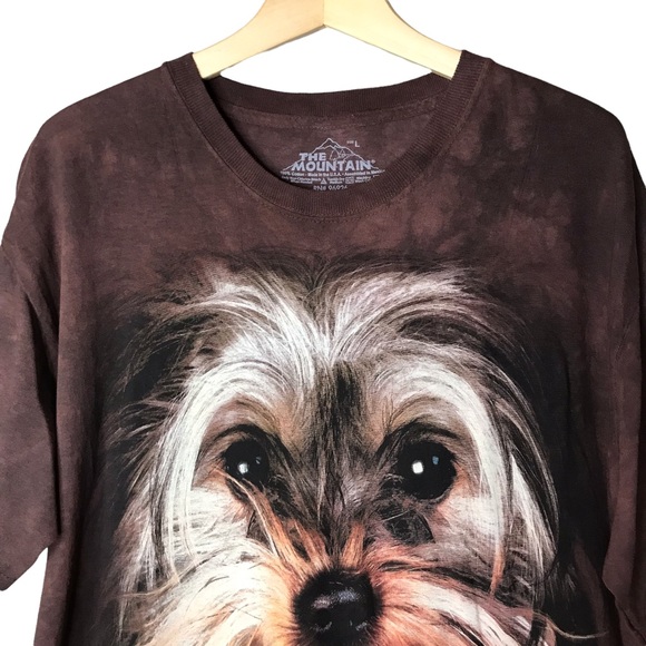 The Mountain Pup Dog Yorkie Short Sleeve Graphic Tee T-Shirt Shirt Top Large - Picture 2 of 10
